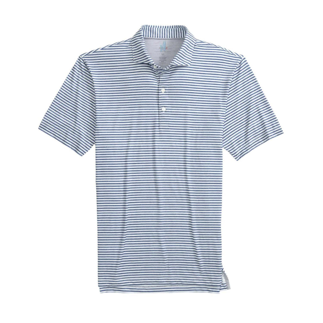 Johnnie-O Warwick Striped Featherweight Performance Polo-Men's Clothing-Seal-S-Kevin's Fine Outdoor Gear & Apparel