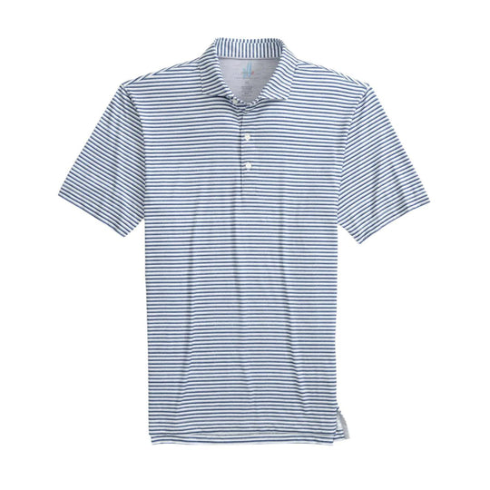 Johnnie-O Warwick Striped Featherweight Performance Polo-Men's Clothing-Seal-S-Kevin's Fine Outdoor Gear & Apparel