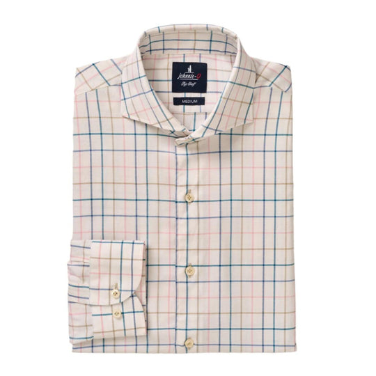 Johnnie-O Peyton Long Sleeve Top Shelf Button Up Shirt-Men's Clothing-White-S-Kevin's Fine Outdoor Gear & Apparel