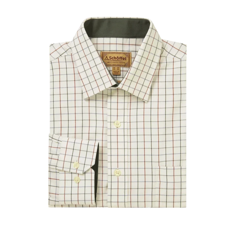 Schoffel Men's Burnham Tattersall Classic Shirt-Men's Clothing-Woodland Tattersall-15.5-Kevin's Fine Outdoor Gear & Apparel