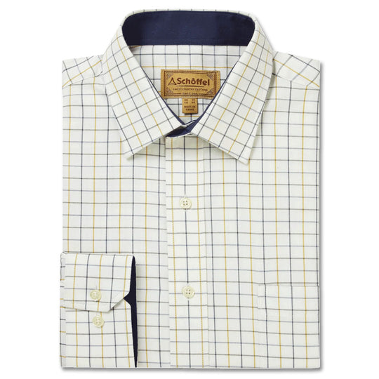 Schoffel Men's Burnham Tattersall Classic Shirt-Men's Clothing-Vintage Navy Tattersall-15.5-Kevin's Fine Outdoor Gear & Apparel