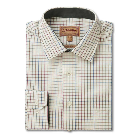 Schoffel Men's Burnham Tattersall Classic Shirt-Men's Clothing-Olive Tattersall-15.5-Kevin's Fine Outdoor Gear & Apparel