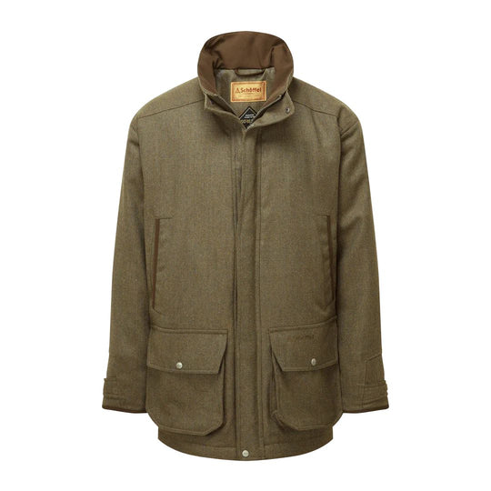 Schoffel Men's Ptarmigan Tweed Classic Coat-Men's Clothing-Loden Green Herringbone Tweed-42-Kevin's Fine Outdoor Gear & Apparel