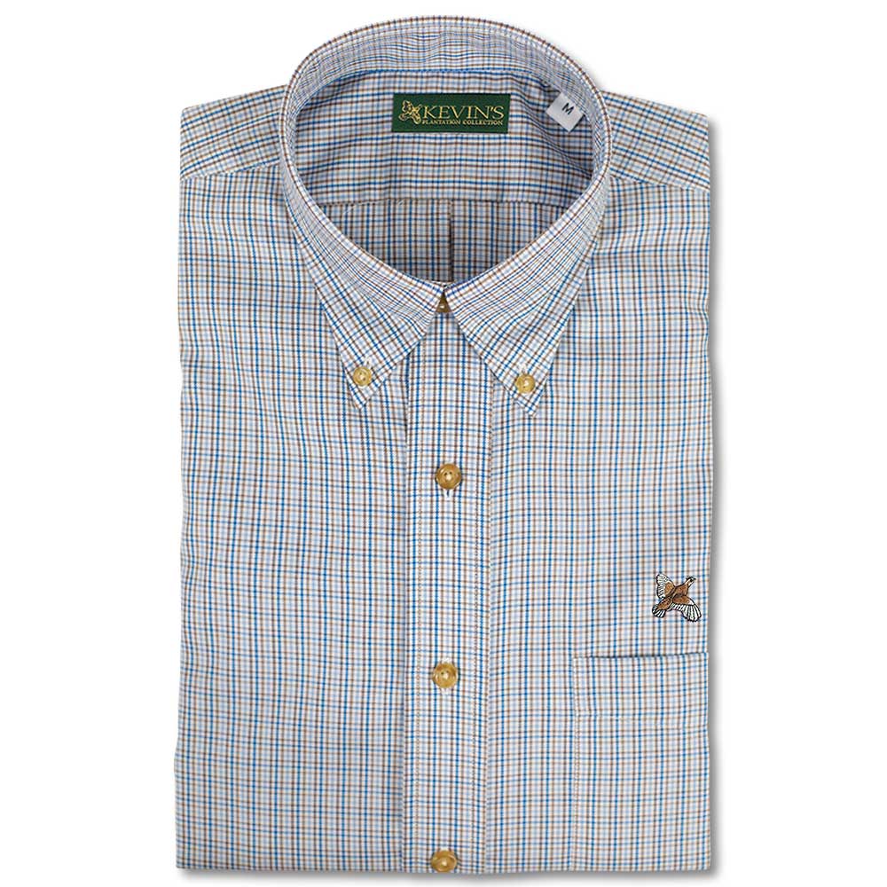 Kevin's Wrinkle Free Blue Tattersall-Blue Quail-3XL-Kevin's Fine Outdoor Gear & Apparel