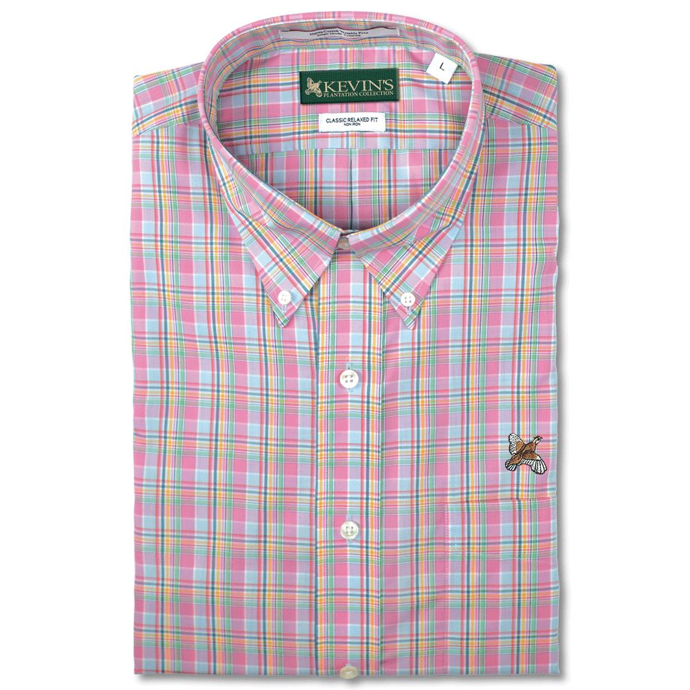Kevin's Wrinkle Free Multi Pink Shirt-Multi Pink-S-Kevin's Fine Outdoor Gear & Apparel