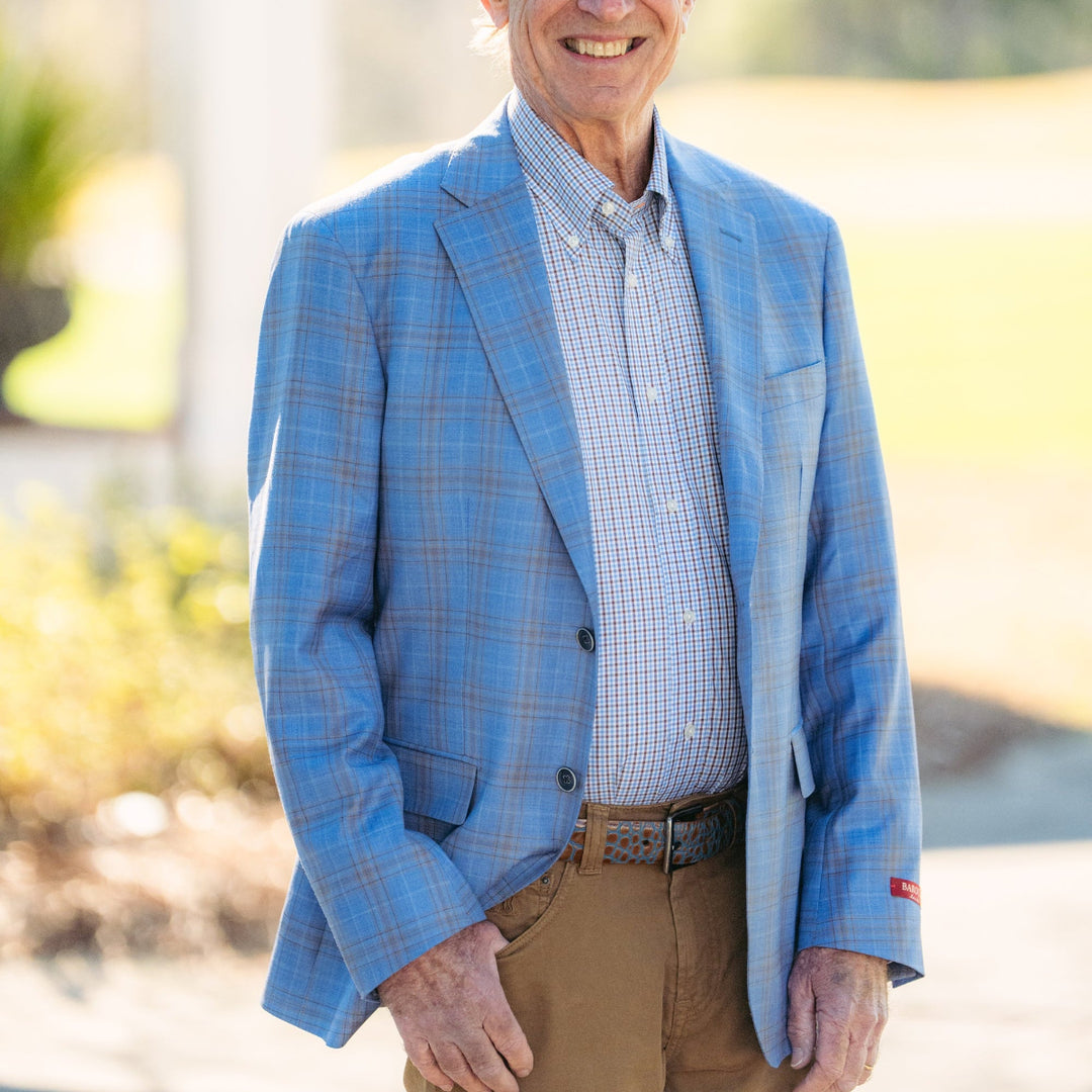 Kevin's Blue/Tan Plaid Sports Coat-Men's Clothing-Kevin's Fine Outdoor Gear & Apparel