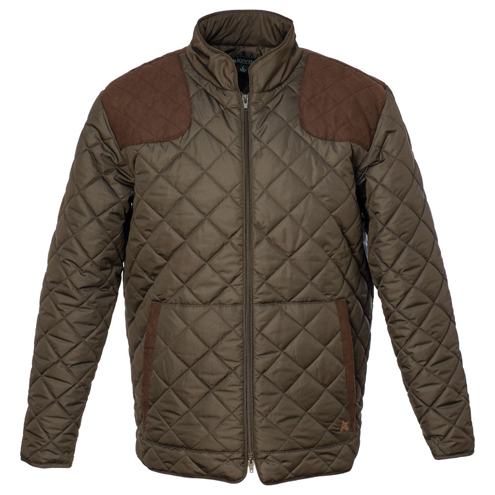 Kevin's Quilted Coat with Shooting Pads-Men's Clothing-Olive-S-Kevin's Fine Outdoor Gear & Apparel