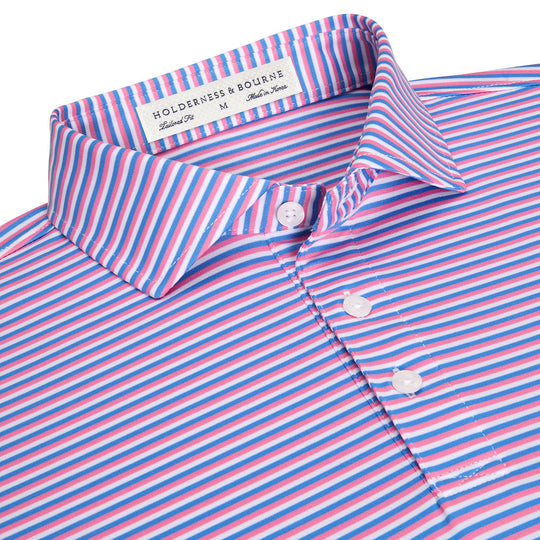 Holderness & Bourne "Fleming" Polo-Men's Clothing-Horizon Blue & Belmont White-S-Kevin's Fine Outdoor Gear & Apparel