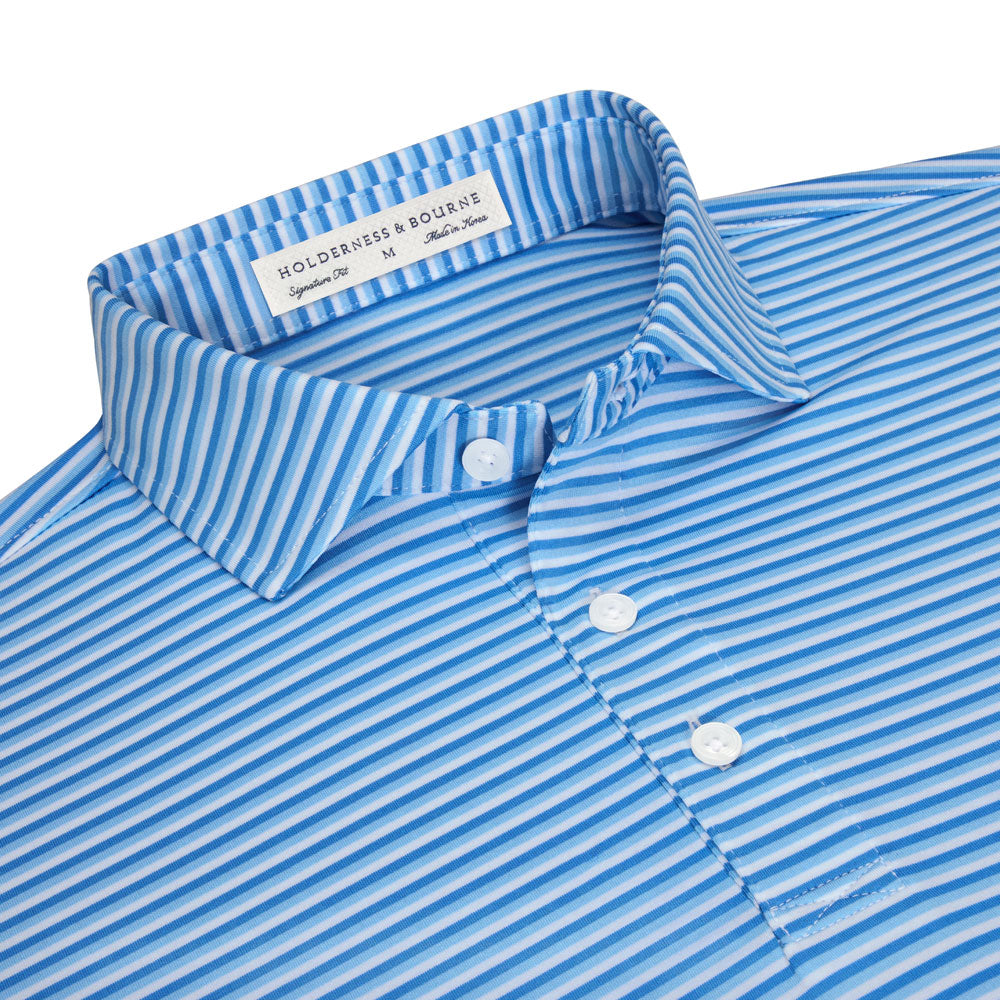 Holderness & Bourne "Fleming" Polo-Men's Clothing-Horizon Blue & Vista White-S-Kevin's Fine Outdoor Gear & Apparel