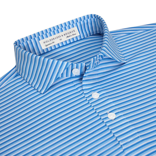 Holderness & Bourne "Fleming" Polo-Men's Clothing-Horizon Blue & Vista White-S-Kevin's Fine Outdoor Gear & Apparel