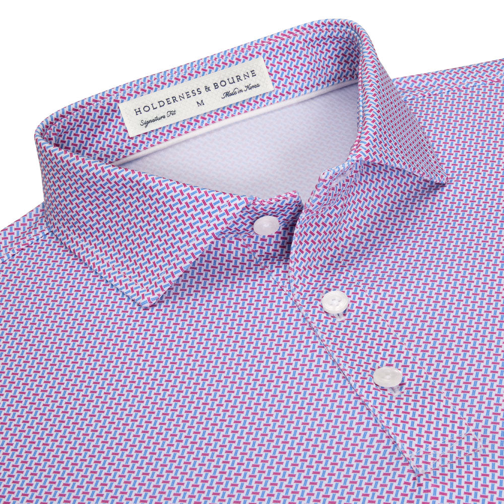 Holderness & Bourne "Norman" Polo-Men's Clothing-Cabernet & Horizon Blue-S-Kevin's Fine Outdoor Gear & Apparel