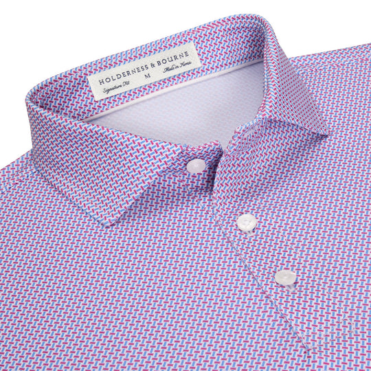 Holderness & Bourne "Norman" Polo-Men's Clothing-Cabernet & Horizon Blue-S-Kevin's Fine Outdoor Gear & Apparel