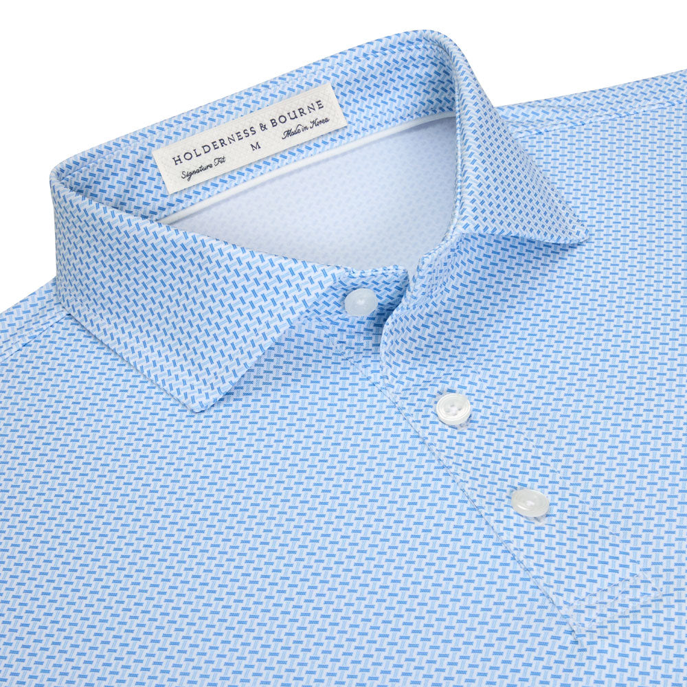Holderness & Bourne "Norman" Polo-Men's Clothing-Vista Blue & Horizon Blue-S-Kevin's Fine Outdoor Gear & Apparel