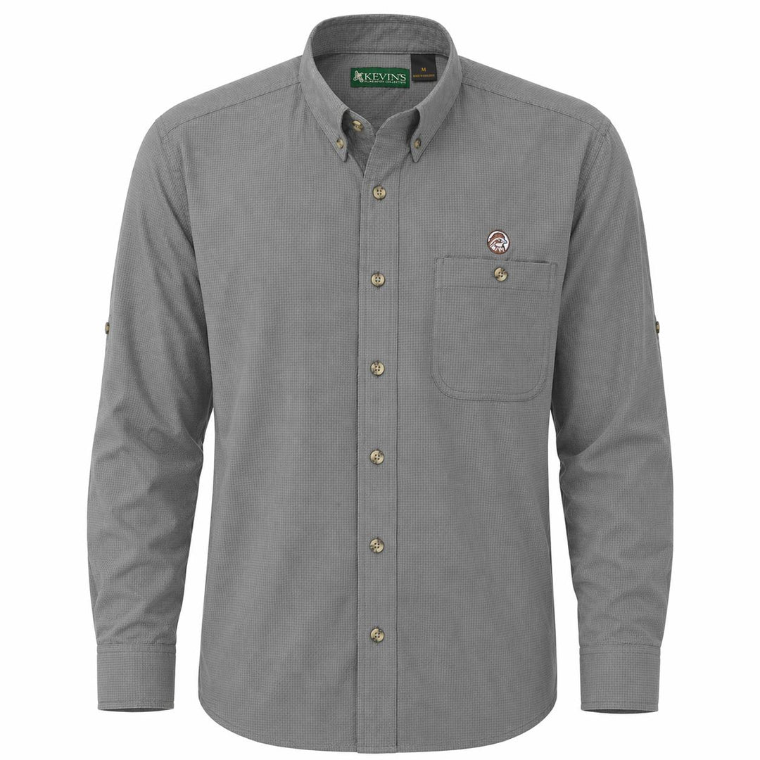 Kevin's Bob White Quail Performance Long Sleeve Seersucker Field Shirt-Men's Clothing-Granite-S-Kevin's Fine Outdoor Gear & Apparel