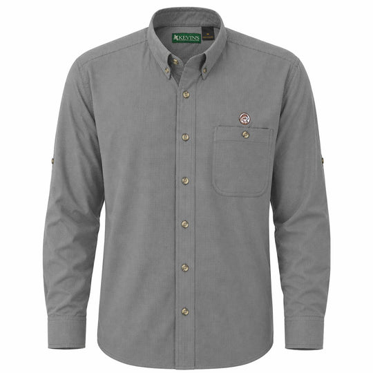 Kevin's Bob White Quail Performance Long Sleeve Seersucker Field Shirt-Men's Clothing-Granite-S-Kevin's Fine Outdoor Gear & Apparel