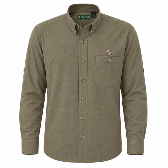 Kevin's Bob White Quail Performance Long Sleeve Seersucker Field Shirt-Men's Clothing-Olive Green-S-Kevin's Fine Outdoor Gear & Apparel