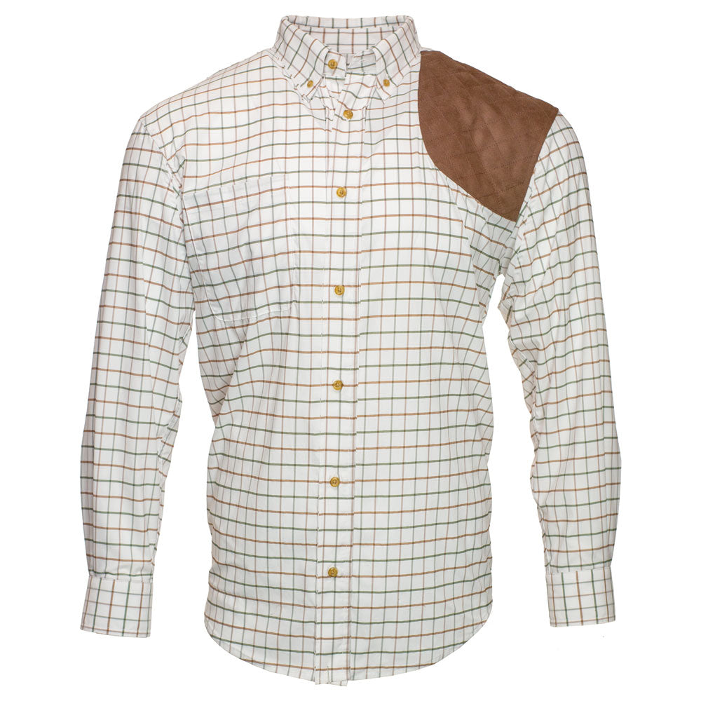 Kevin's Performance Classic Plaid Left Hand Shooting Shirt-Men's Clothing-Moss/Mocha Tattersall-S-Kevin's Fine Outdoor Gear & Apparel