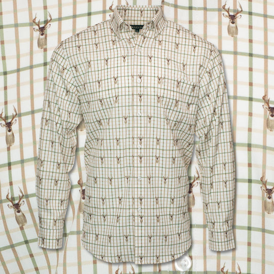Kevin's Printed Performance Shirts-Men's Clothing-Whitetail Moss Tattersall-M-Kevin's Fine Outdoor Gear & Apparel