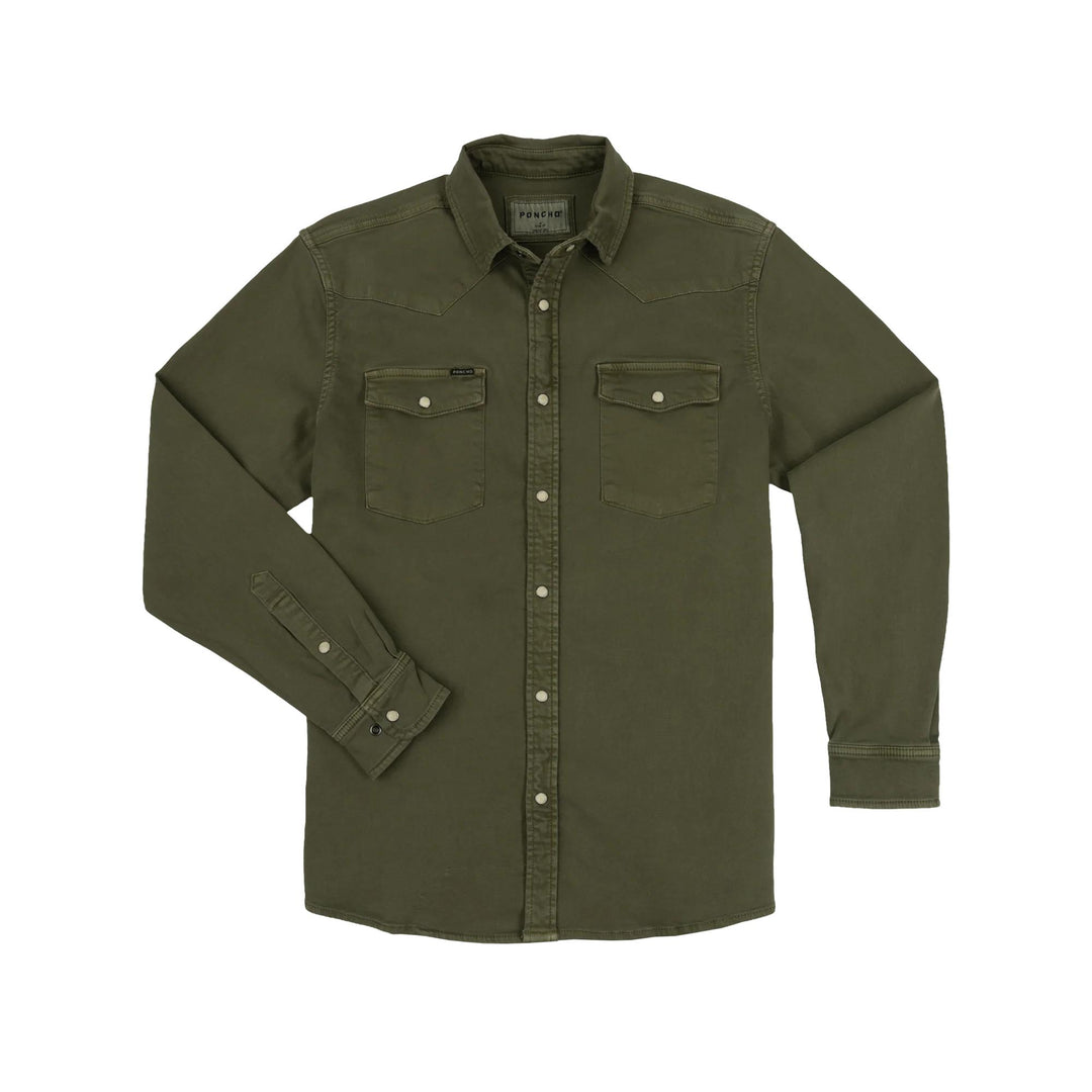 Poncho The Hidalgo Western Denim Long Sleeve Shirt-Men's Clothing-Kevin's Fine Outdoor Gear & Apparel