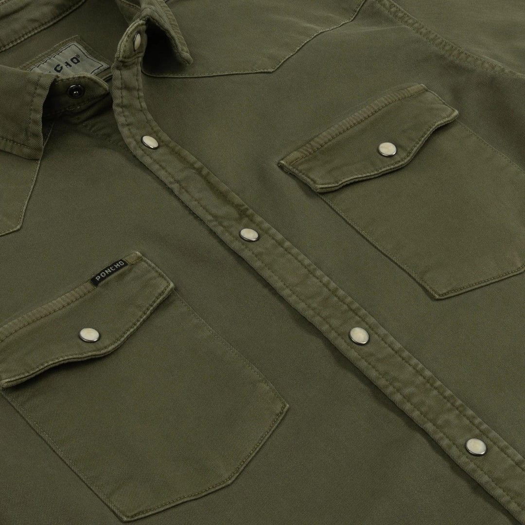 Poncho The Hidalgo Western Denim Long Sleeve Shirt-Men's Clothing-Kevin's Fine Outdoor Gear & Apparel