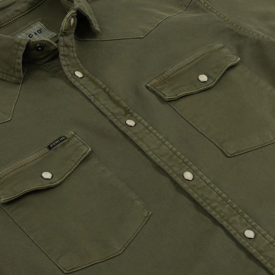 Poncho The Hidalgo Western Denim Long Sleeve Shirt-Men's Clothing-Kevin's Fine Outdoor Gear & Apparel
