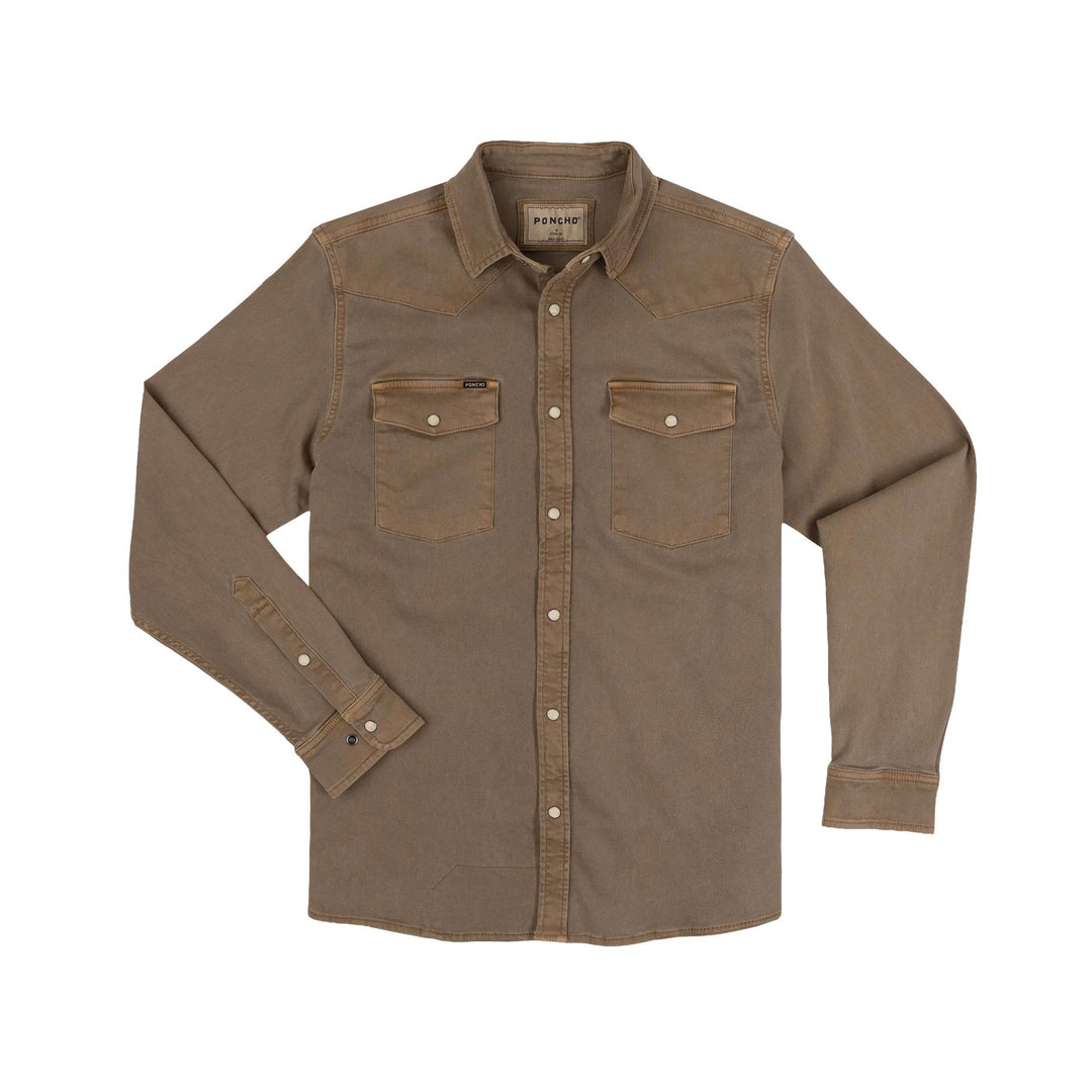 Poncho The Cotulla Western Denim Long Sleeve Shirt-Men's Clothing-Kevin's Fine Outdoor Gear & Apparel