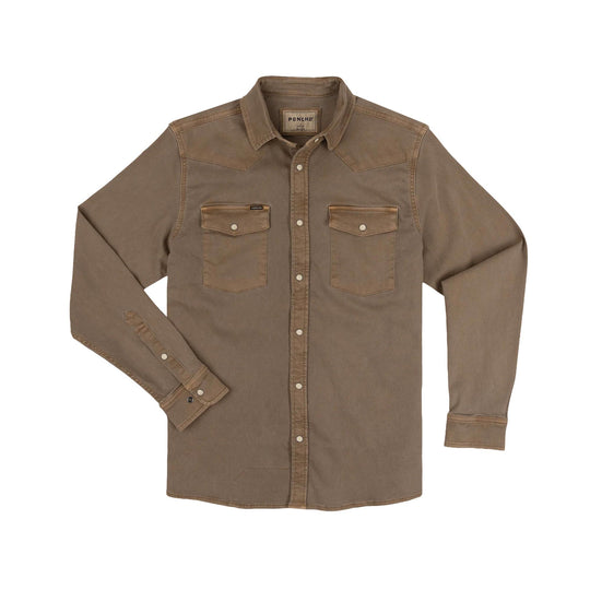 Poncho The Cotulla Western Denim Long Sleeve Shirt-Men's Clothing-Kevin's Fine Outdoor Gear & Apparel