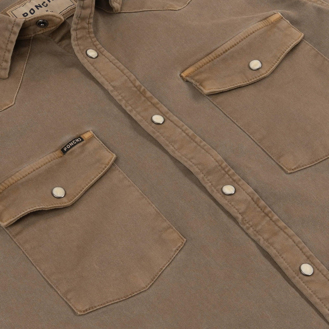 Poncho The Cotulla Western Denim Long Sleeve Shirt-Men's Clothing-Kevin's Fine Outdoor Gear & Apparel