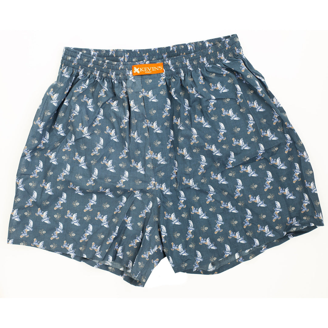 Kevin's Finest 100% Cotton Boxer-Men's Clothing-BLUE FLYING QUAIL-M-Kevin's Fine Outdoor Gear & Apparel