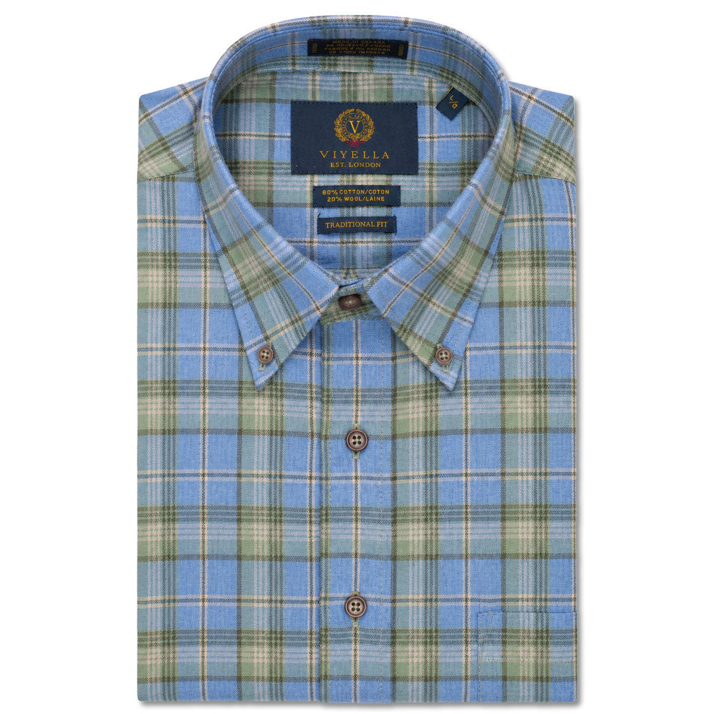 Viyella Button-Down Cotton/Wool Sport Shirt