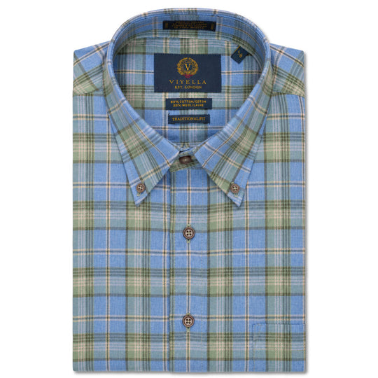 Viyella Button-Down Cotton/Wool Sport Shirt
