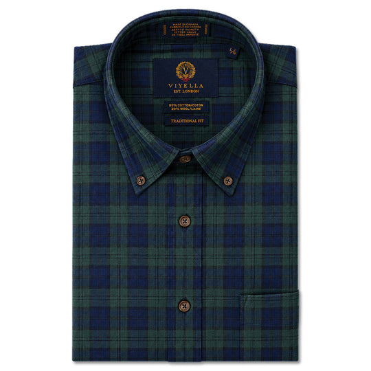 Viyella Button-Down Cotton/Wool Sport Shirt