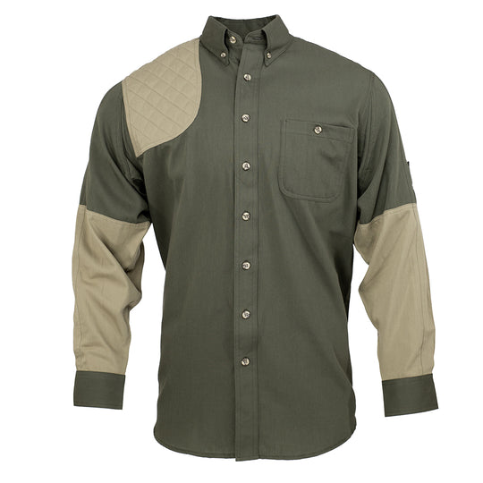 Kevin's Big & Tall Long Sleeve Right Hand Shooting Shirt-Men's Clothing-Dark Green/Khaki-MT-Kevin's Fine Outdoor Gear & Apparel