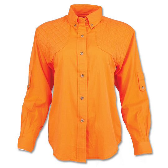 Kevin's Ladies Feather-Weight Long Sleeve Shooting Shirt-Women's Clothing-Solid Orange-XS-Kevin's Fine Outdoor Gear & Apparel