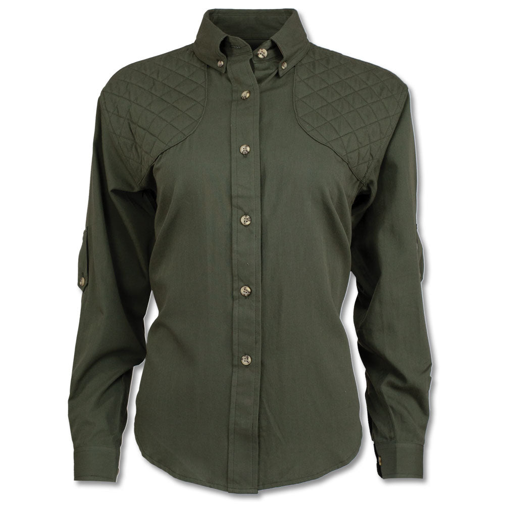 Kevin's Ladies Feather-Weight Long Sleeve Shooting Shirt-Women's Clothing-Dark Green-XS-Kevin's Fine Outdoor Gear & Apparel
