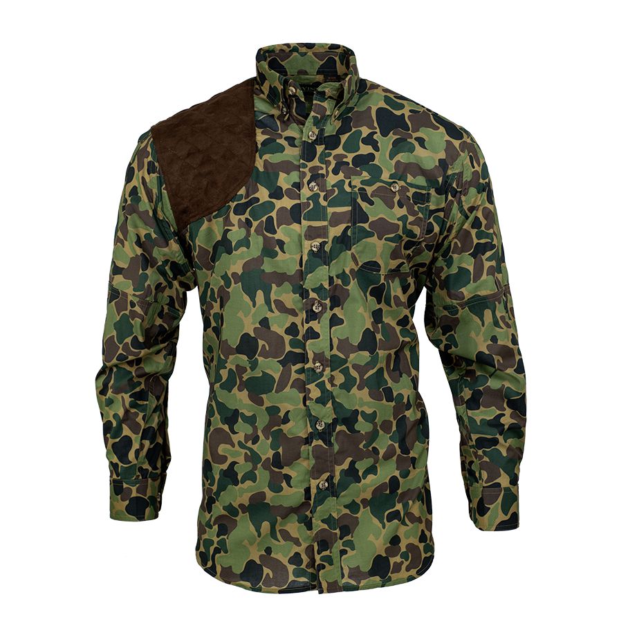 Kevin's Big & Tall Camo Right Chocolate Patch L/S Shooting Shirt-Men's Clothing-Kevin's Fine Outdoor Gear & Apparel