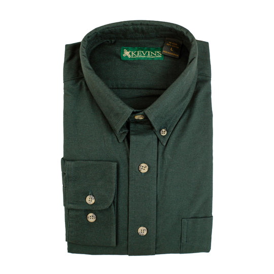 Kevin's Cotton Chamois Shirt-Men's Clothing-Dark Green-S-Kevin's Fine Outdoor Gear & Apparel