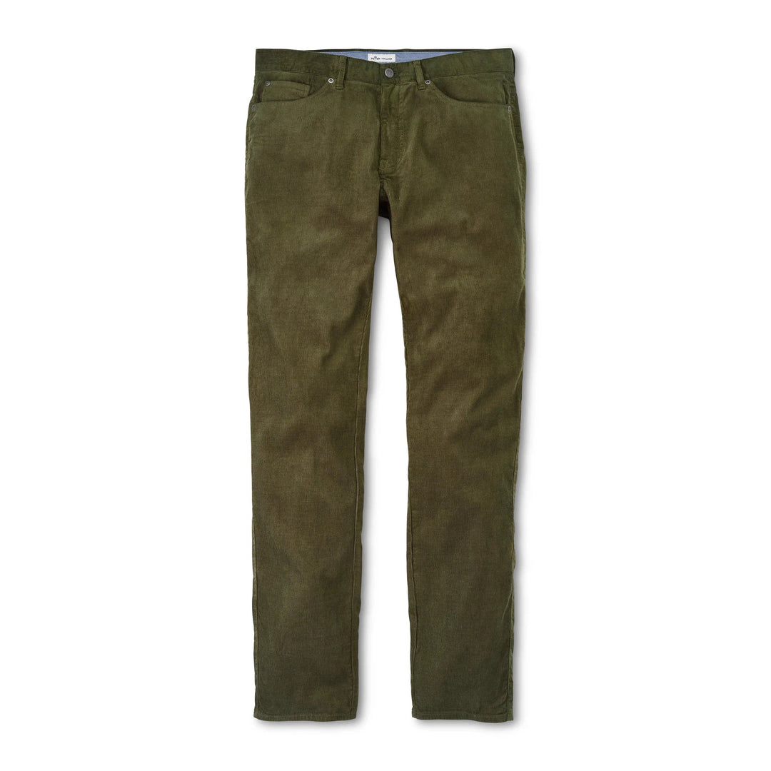 Peter Millar Superior Soft Corduroy Five-Pocket Pant-Men's Clothing-Dark Olive-32-Kevin's Fine Outdoor Gear & Apparel