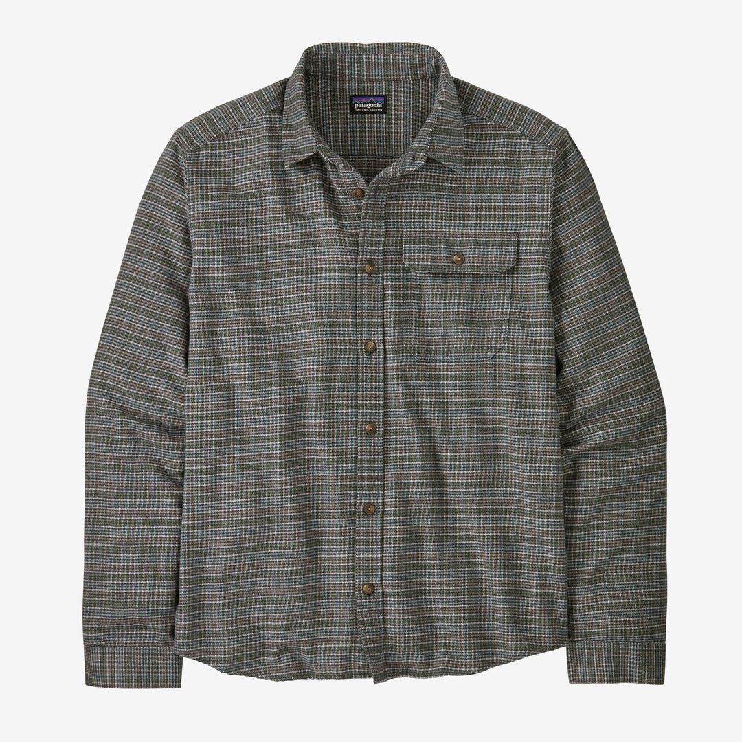 Patagonia Fjord Lightweight Flannel Shirt-Men's Clothing-Tracks: Thermal Blue-S-Kevin's Fine Outdoor Gear & Apparel