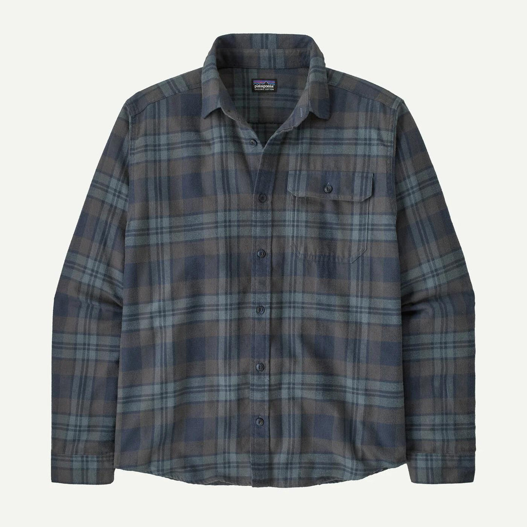 Patagonia Men's Fjord Lightweight Flannel Shirt-Men's Clothing-Paw: Smolder Blue-S-Kevin's Fine Outdoor Gear & Apparel