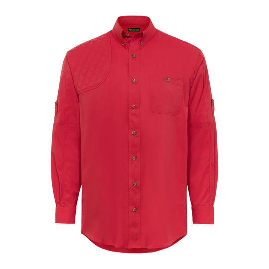 Kevin's Long Sleeve Single Right Patch Performance Shooting Shirt-Men's Clothing-Red-S-Kevin's Fine Outdoor Gear & Apparel