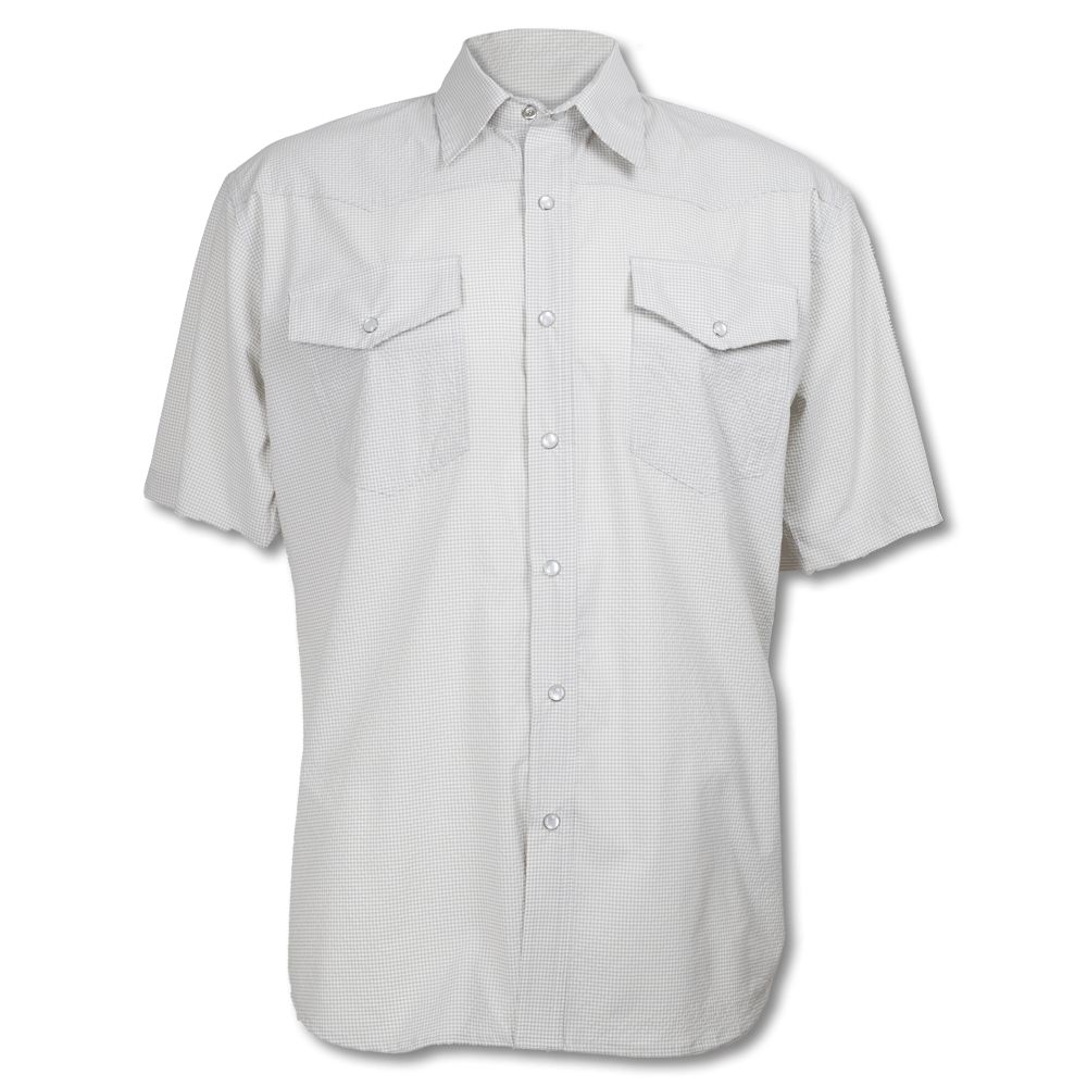 Kevin's Performance Western Pearl-Snap Short Sleeve Micro-Seersucker Shirt Kevin's Performance Western Pearl-Snap Short Sleeve Micro-Seersucker Shirt
