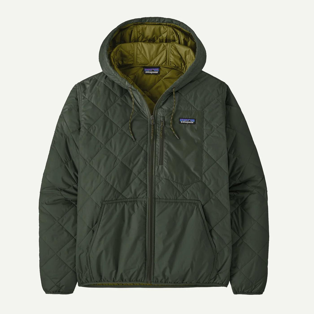 Patagonia Men's Diamond Quilted Bomber Hoody-Men's Clothing-Old Growth Green-S-Kevin's Fine Outdoor Gear & Apparel