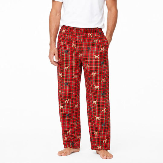 Kevin's Men's Holiday Tartan Hunt Dog Pajama Bottoms-Men's Clothing-Kevin's Fine Outdoor Gear & Apparel