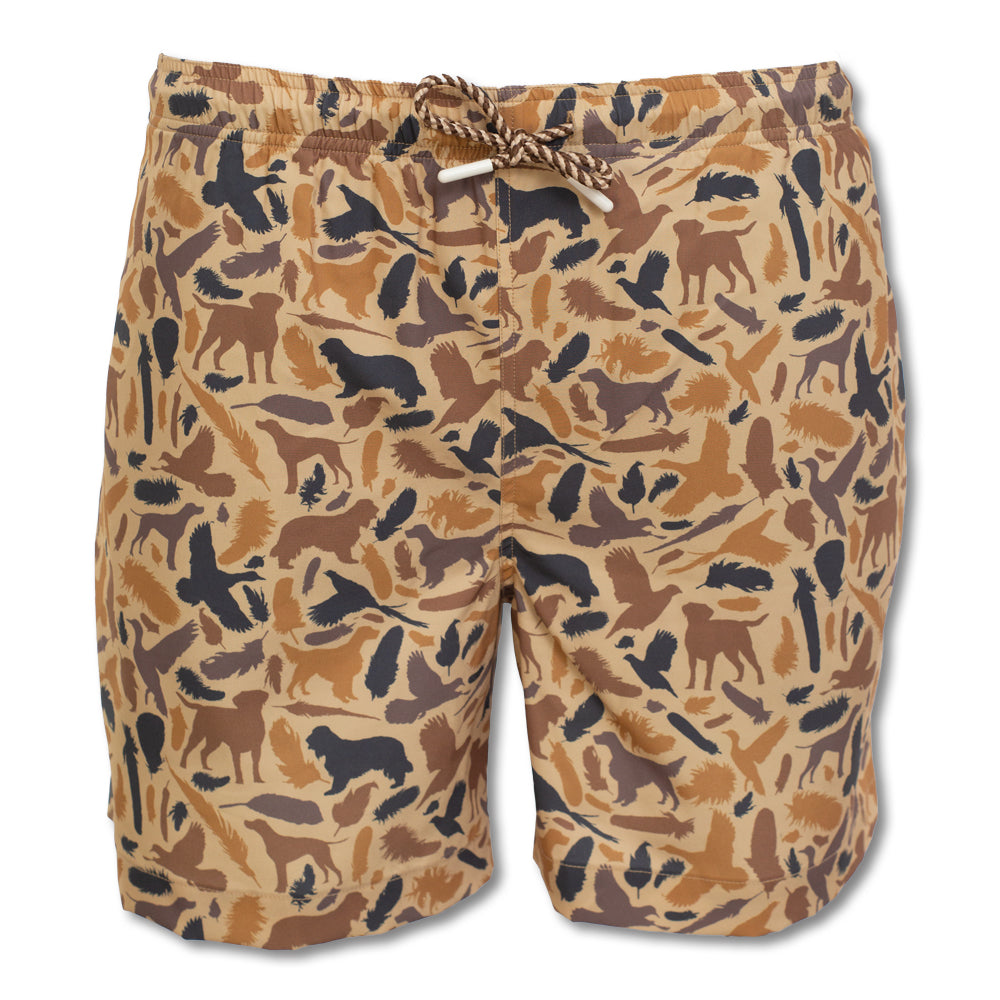 Kevin's Men's Dog Feather Camo Swim Trunks-Men's Clothing-Dog Feather Camo-S-Kevin's Fine Outdoor Gear & Apparel