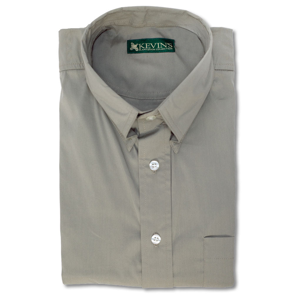 Kevin's Ergonometric Egyptian Cotton Long Sleeve Shirt-Men's Clothing-Olive Poplin-M-Kevin's Fine Outdoor Gear & Apparel
