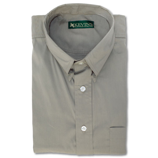 Kevin's Ergonometric Egyptian Cotton Long Sleeve Shirt-Men's Clothing-Olive Poplin-M-Kevin's Fine Outdoor Gear & Apparel