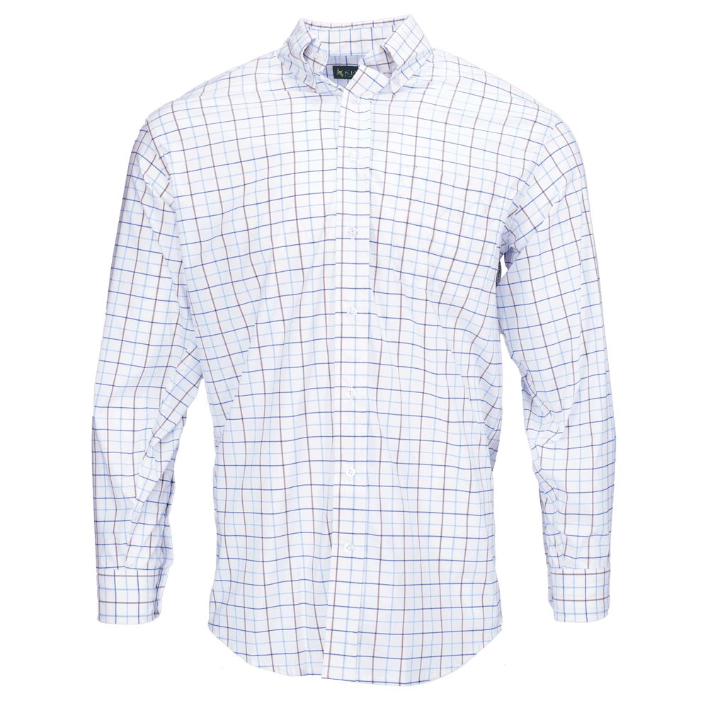 Kevin's Tattersall Long Sleeve Performance Dress Shirt-Men's Clothing-Kevin's Fine Outdoor Gear & Apparel