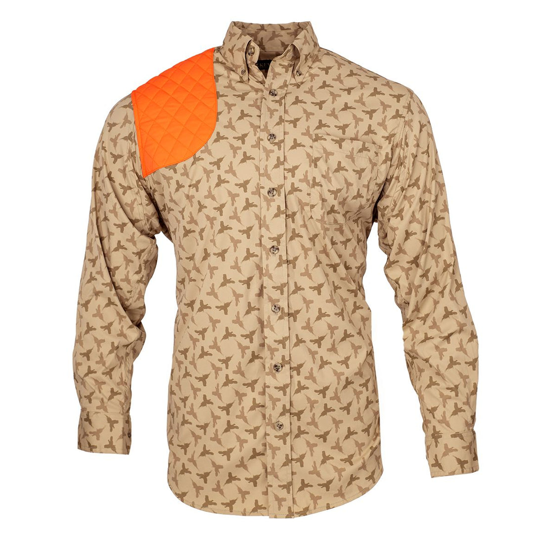 Kevin's Men's Upland Bird Patterned Right Hand Shooting Shirt-Men's Clothing-Flying Pheasant-S-Kevin's Fine Outdoor Gear & Apparel