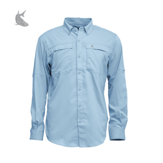 Kevin's Long Sleeve Fishing Shirt-Men's Clothing-Sky Blue w/ Tarpon-S-Kevin's Fine Outdoor Gear & Apparel